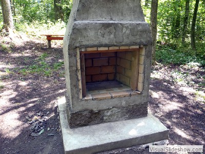 Fireplace at the Adirondack shelter by Keaton Cole in St Marys Section