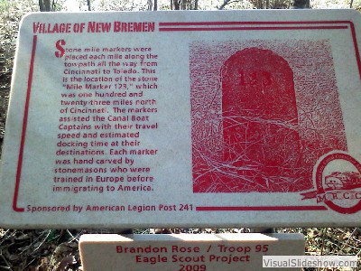 Canal sign posts by Brandon Rose near New Bremen